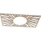Ekena Millwork Hoover Wood Fretwork Pierced Ceiling Medallion, Birch, 40"W x 20"H x 14 3/4"ID x 3/8"T CMWP40X20X0375HOBI - alternate 2